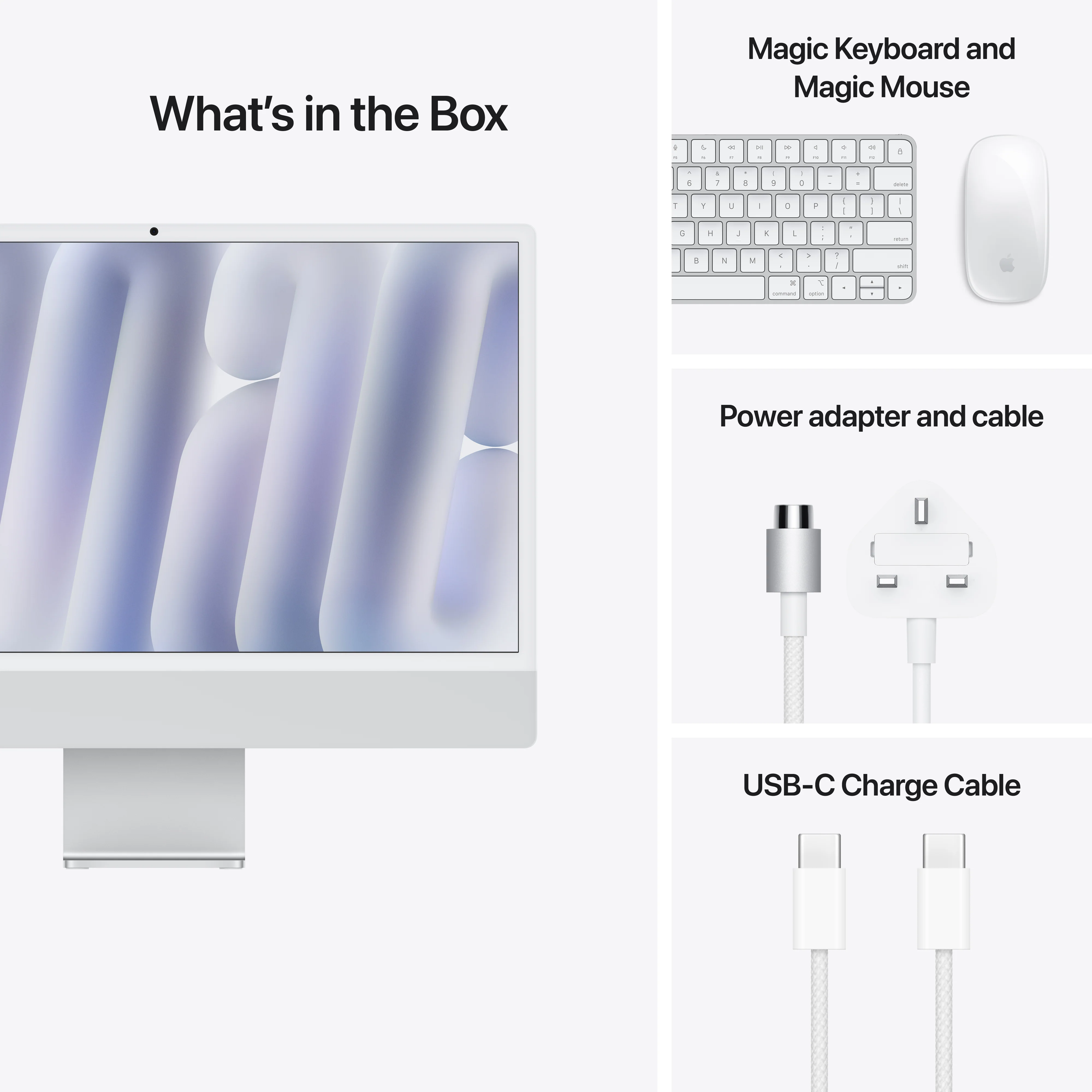 24-inch iMac with Retina 4.5K display: Apple M4 chip with 8-core CPU and 8-core GPU, 256GB SSD - Silver - Image 9