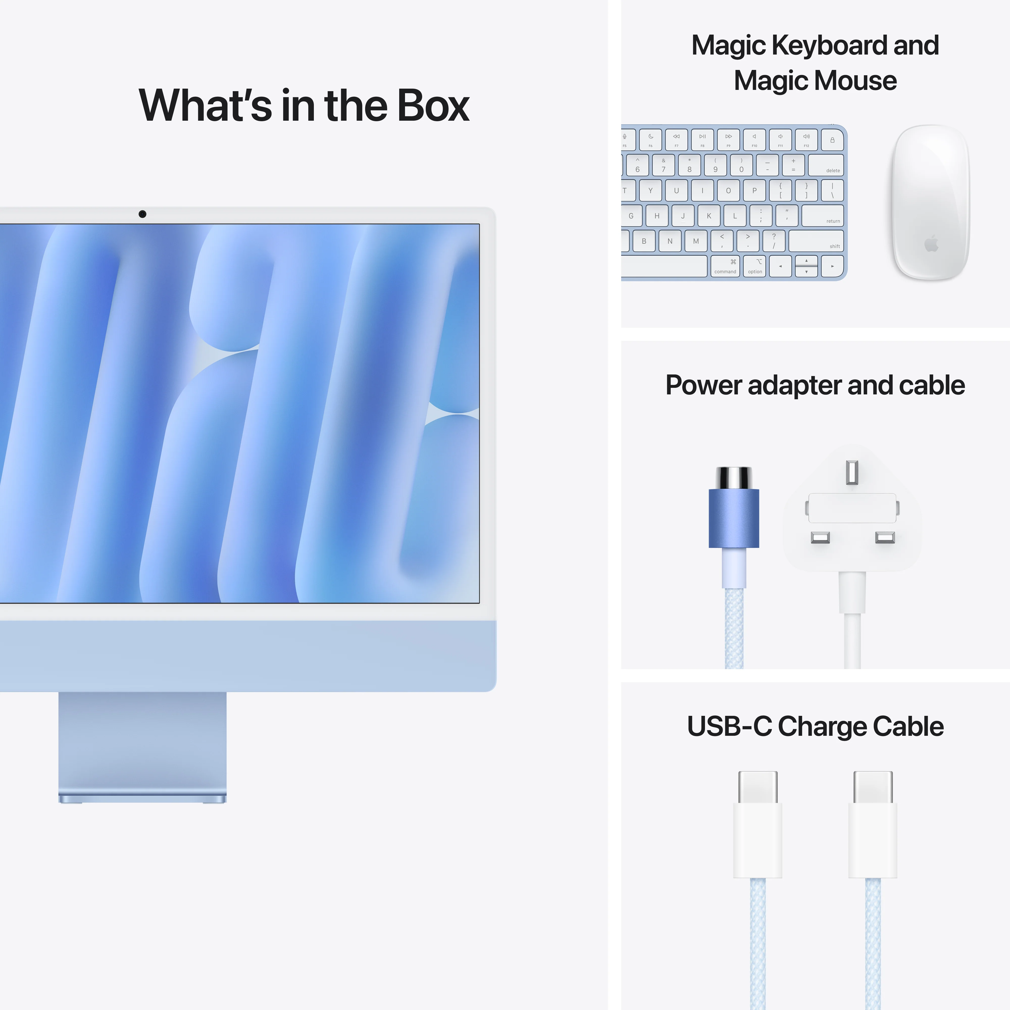 24-inch iMac with Retina 4.5K display: Apple M4 chip with 8-core CPU and 8-core GPU, 256GB SSD - Blue - Image 9