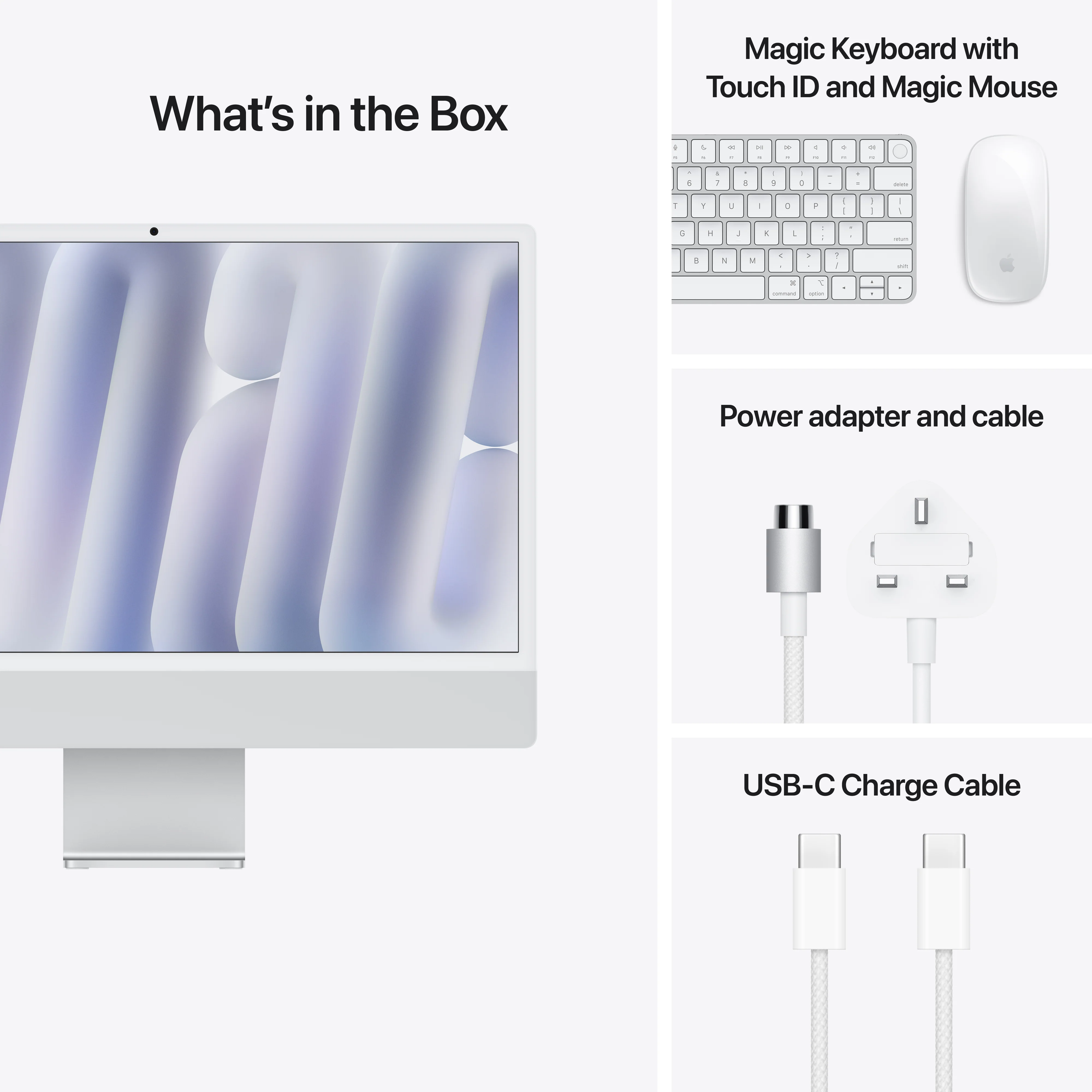 24-inch iMac with Retina 4.5K display: Apple M4 chip with 10-core CPU and 10-core GPU, 256GB SSD - Silver - Image 9
