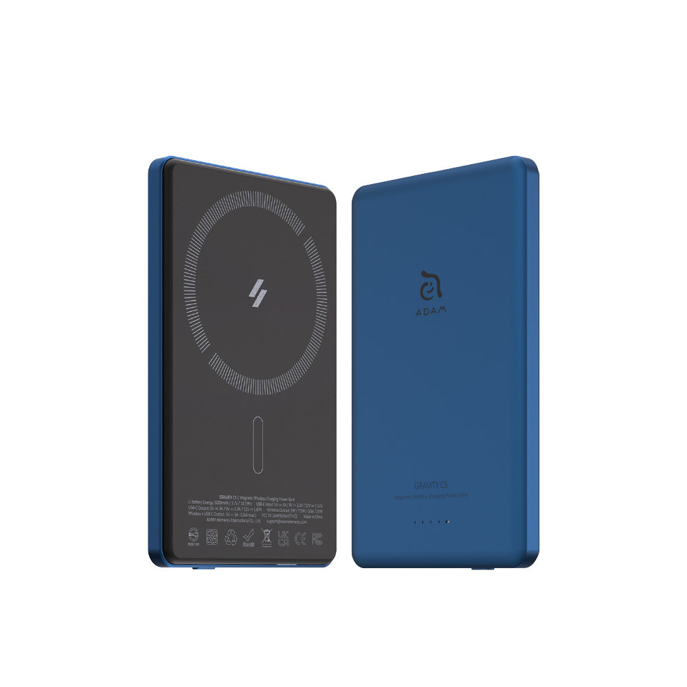 Adam Elements GRAVITY C5 Magnetic Wireless Charging Power Bank - Blue - Image 2