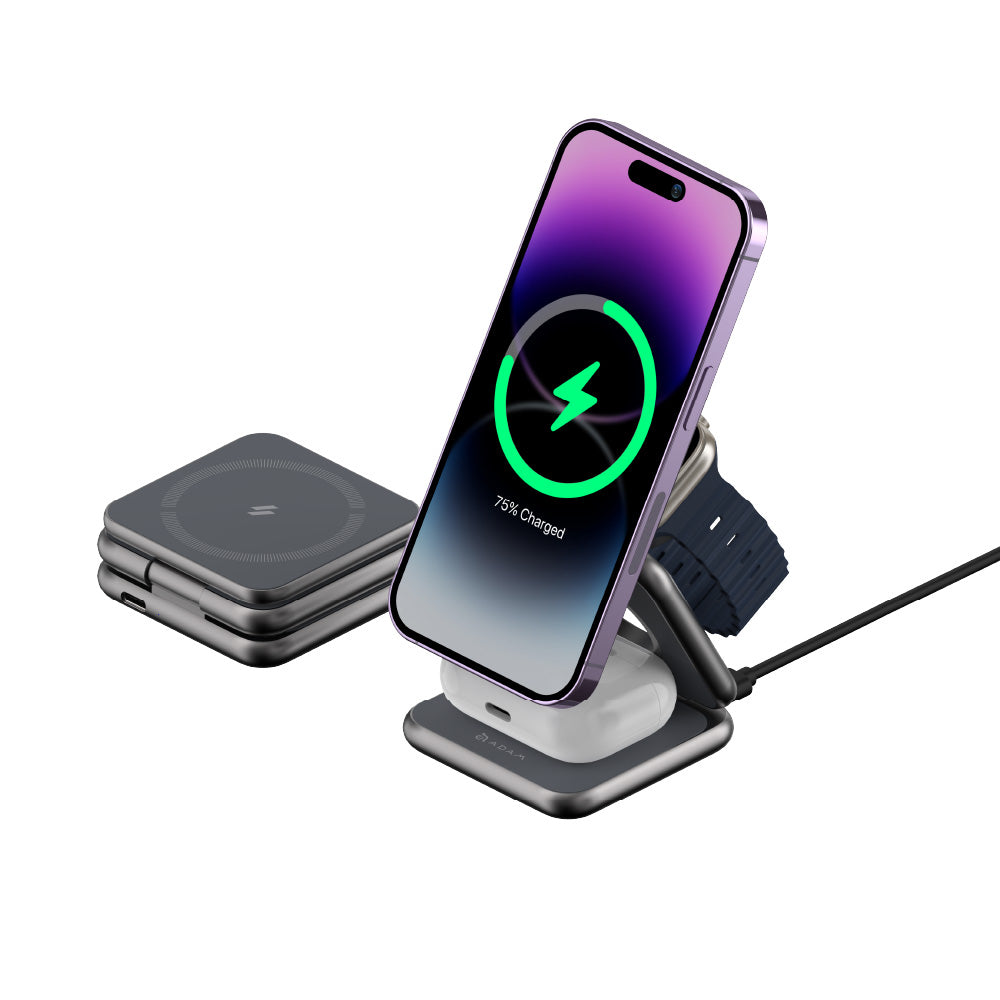 Adam Elements Mag 3 Magnetic 3-in-1 Foldable Travel Charging Station - Image 4