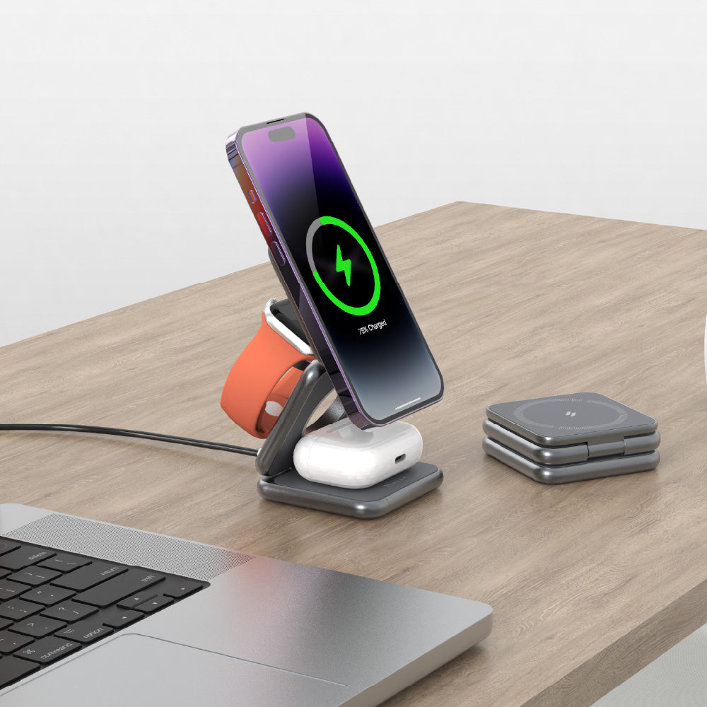 Adam Elements Mag 3 Magnetic 3-in-1 Foldable Travel Charging Station - Image 6