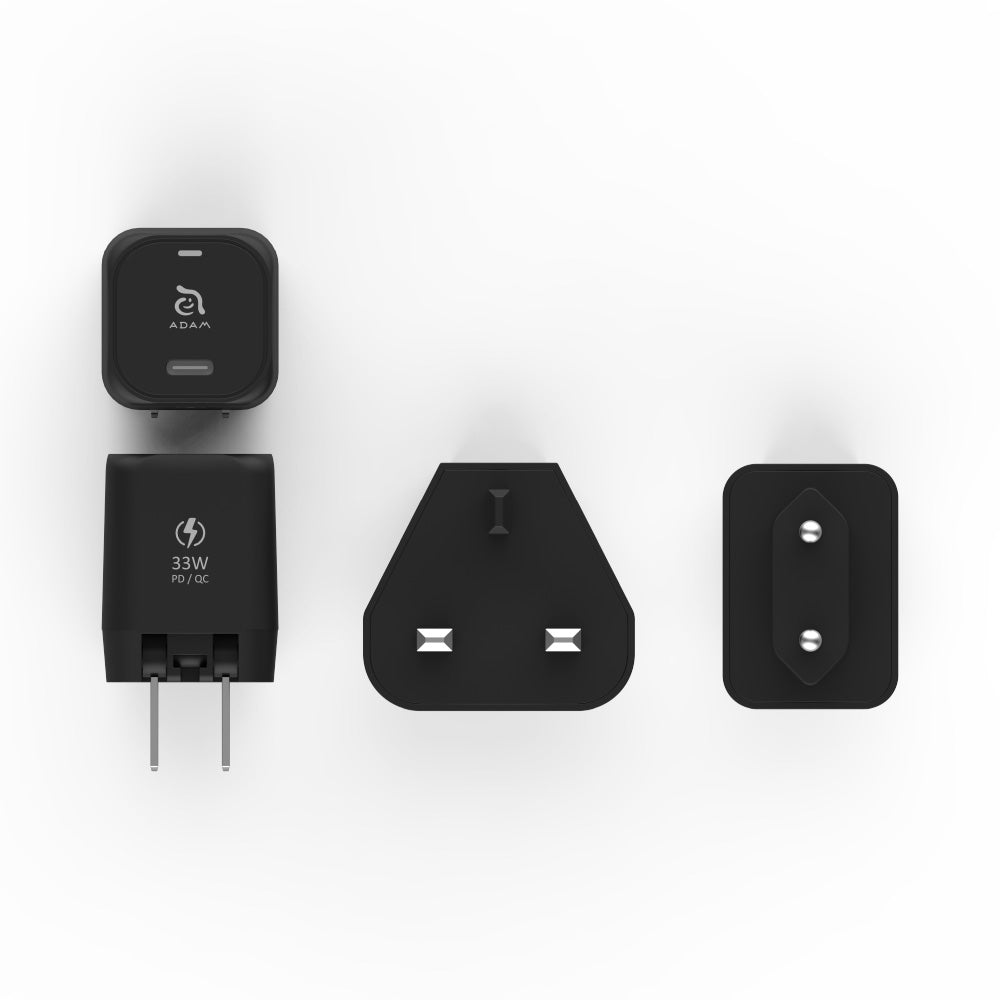 Adam Elements OMNIA P3 USB-C 33W Charger - Black - Image 3