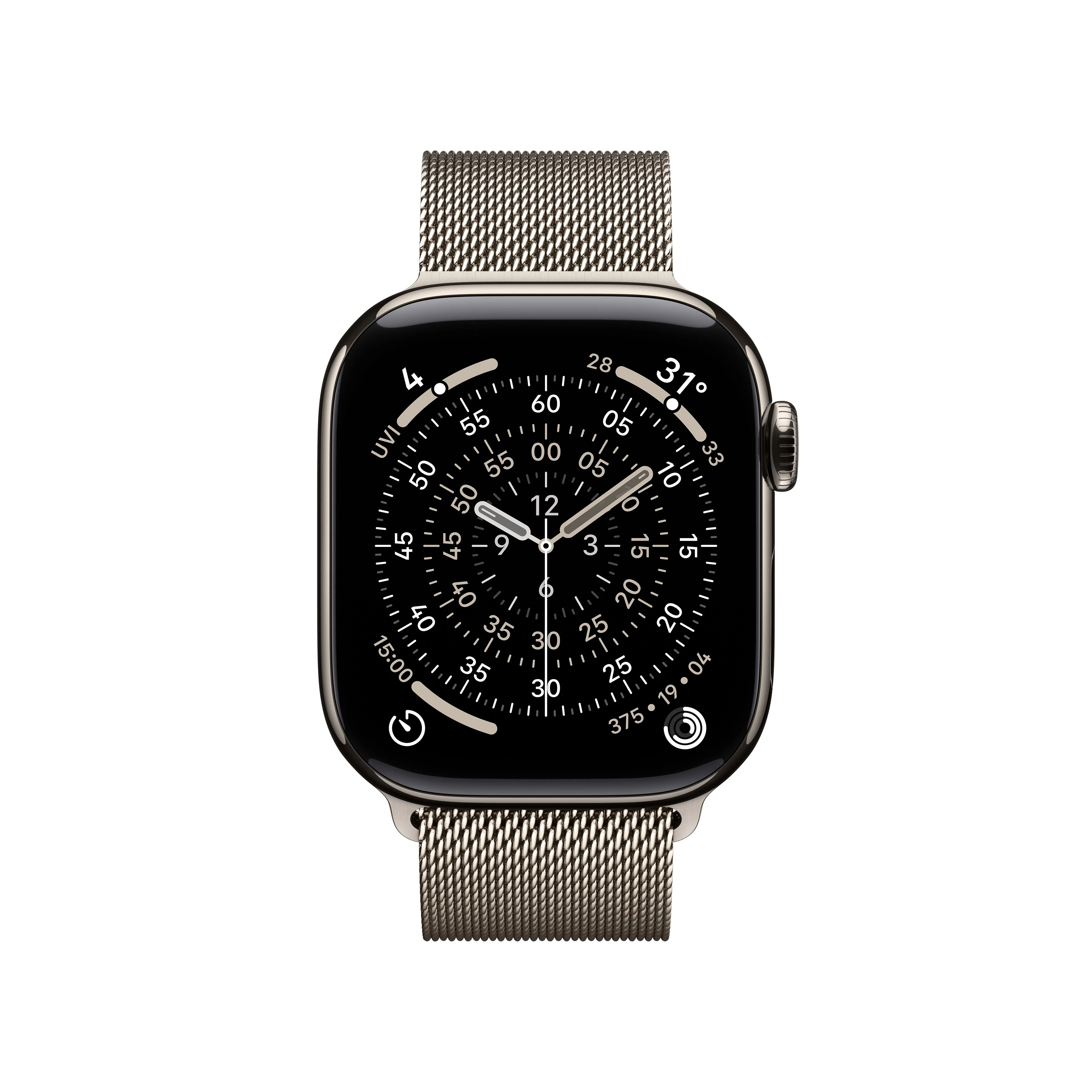 Apple Watch Series 11 GPS + Cellular 42mm Natural Titanium Case with Natural Milanese Loop - Image 2