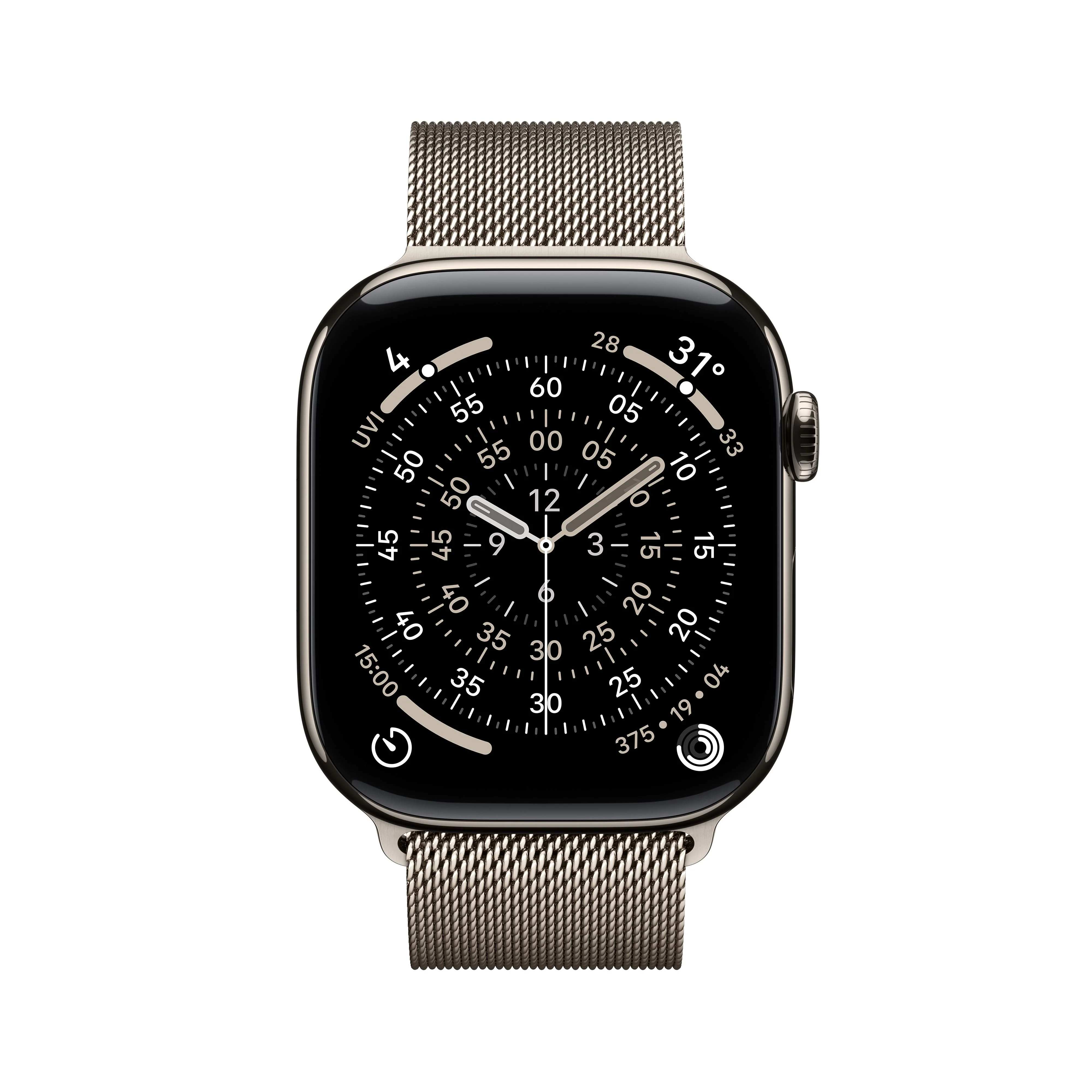 Apple Watch Series 11 GPS + Cellular 46mm Natural Titanium Case with Natural Milanese Loop - M/L - Image 2