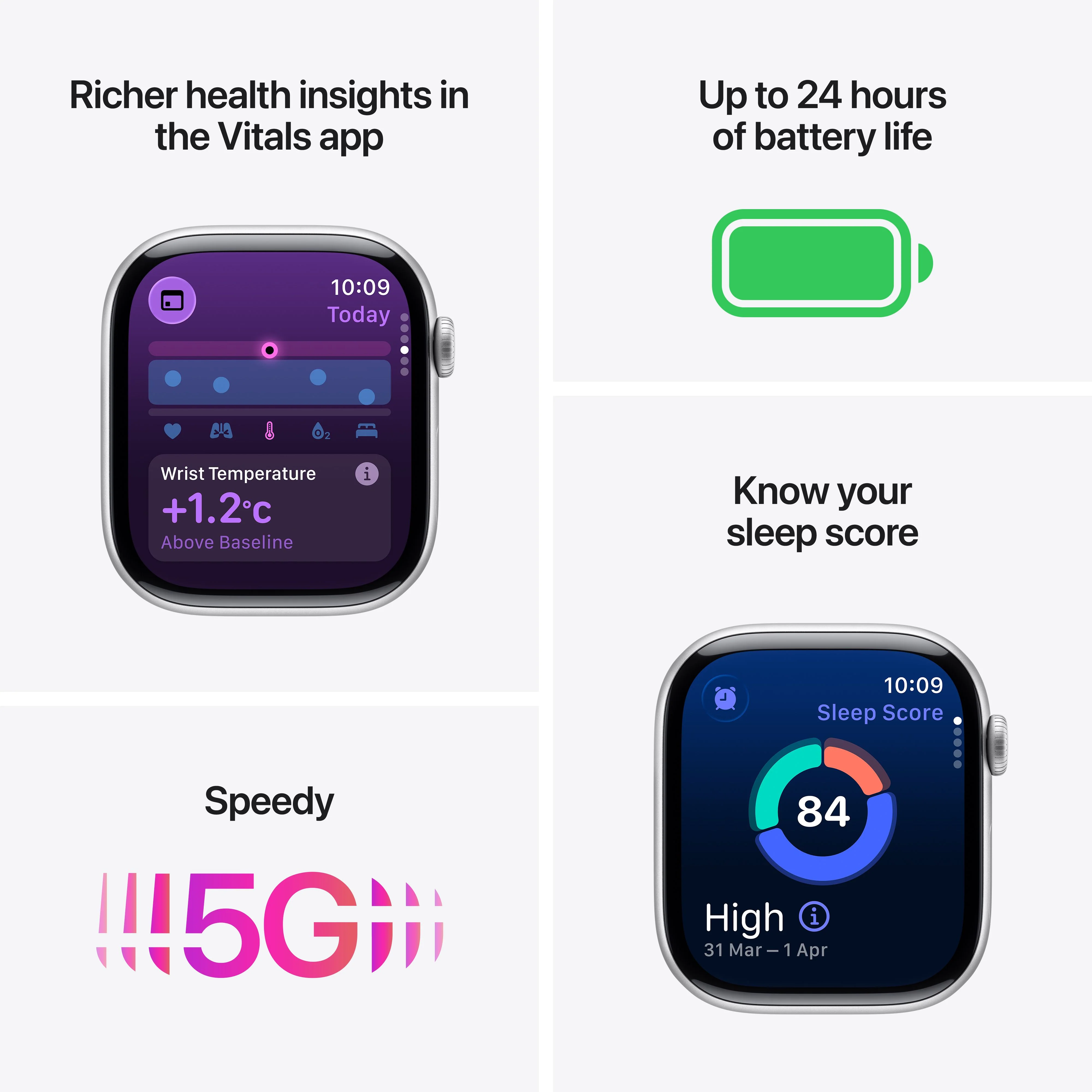 Apple Watch Series 11 GPS + Cellular 46mm Jet Black Aluminium Case with Black Sport Band - M/L - Image 3