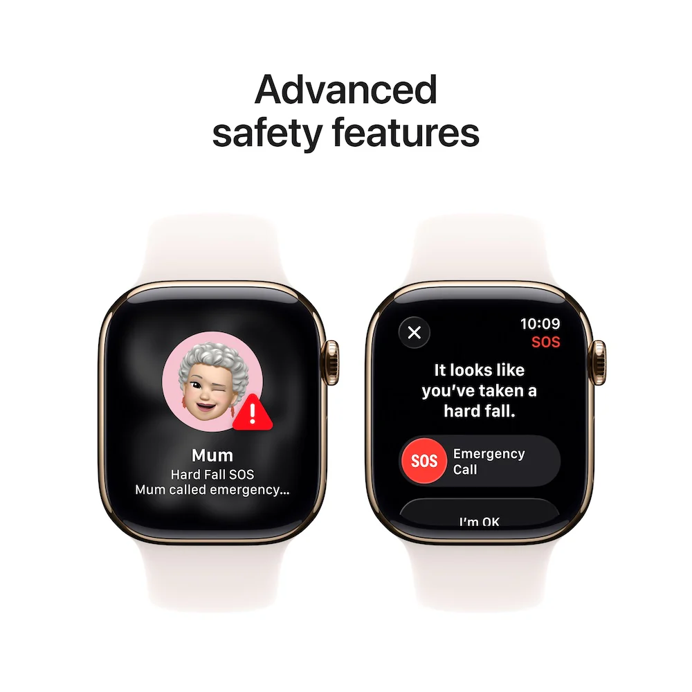Apple Watch Series 11 GPS + Cellular 46mm Gold Titanium Case with Light Blush Sport Band - S/M - Image 6