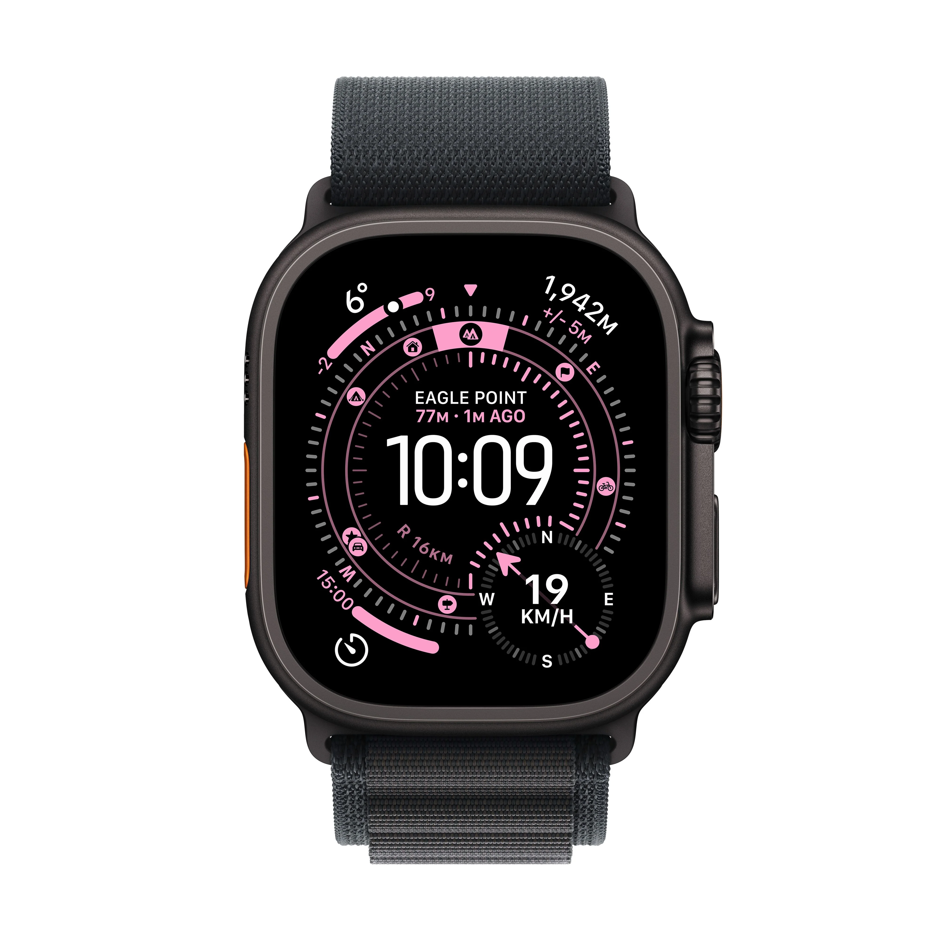Apple Watch Ultra 3 GPS + Cellular 49mm Black Titanium Case with Black Alpine Loop - Small - Image 2