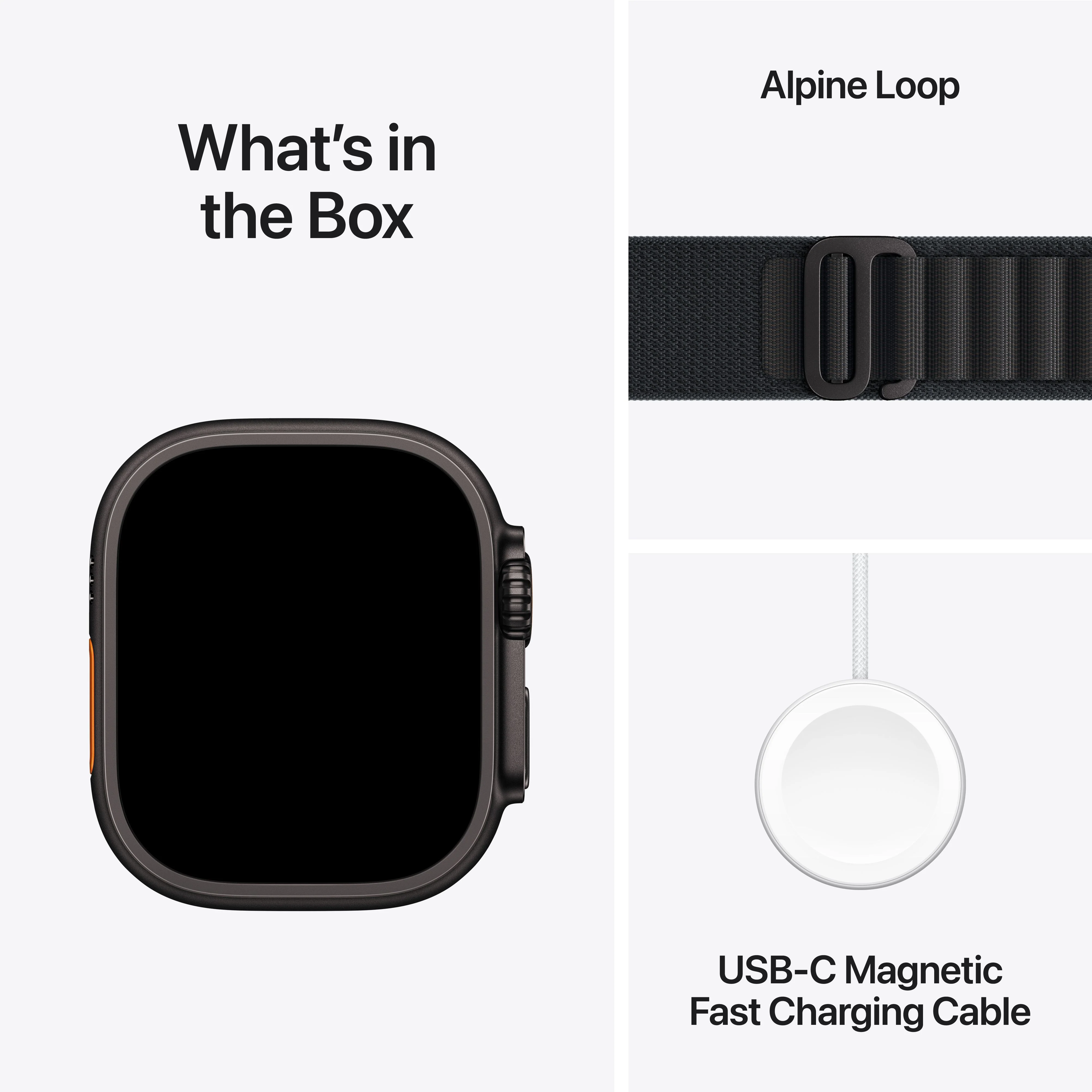 Apple Watch Ultra 3 GPS + Cellular 49mm Black Titanium Case with Black Alpine Loop - Small - Image 8