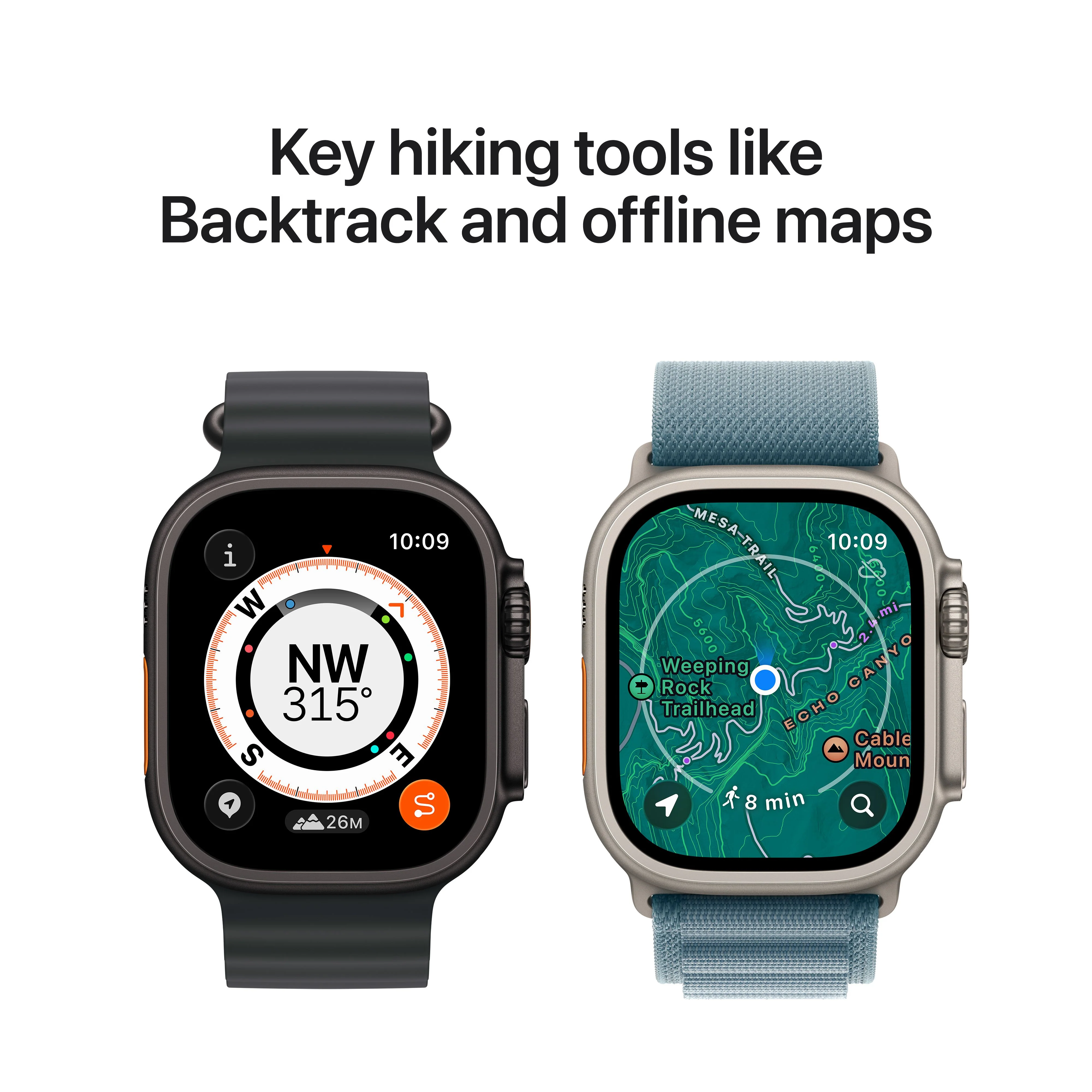 Apple Watch Ultra 3 GPS + Cellular 49mm Black Titanium Case with Black Alpine Loop - Large - Image 5