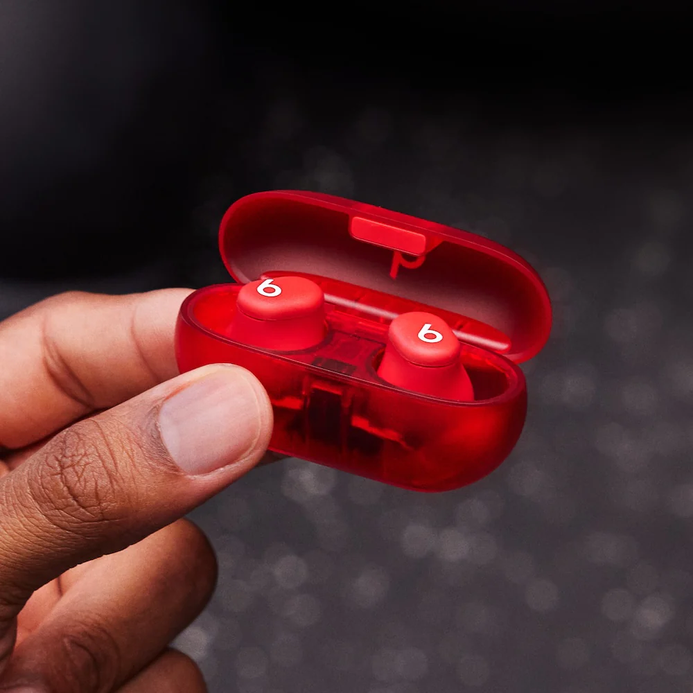 Beats Solo Buds True Wireless Earbuds - Transparent Red - Image 6