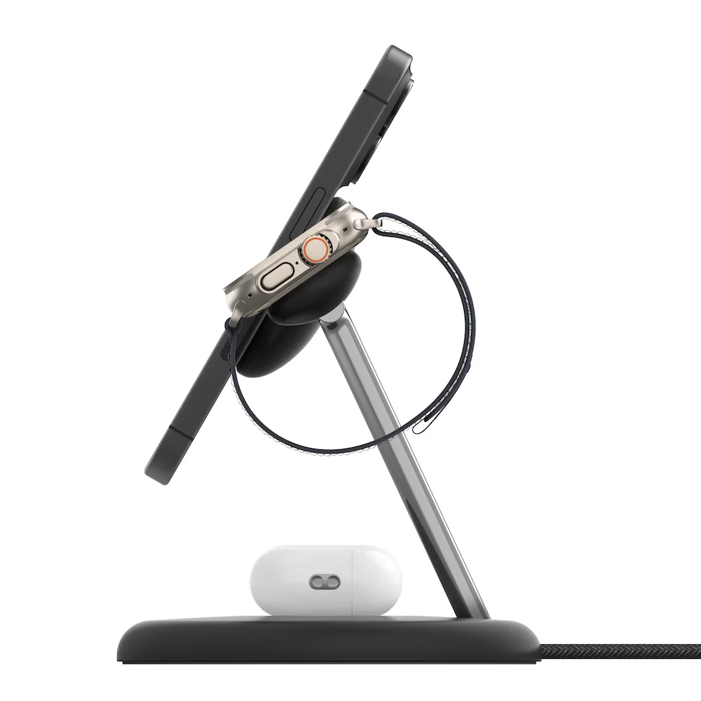 Belkin Qi2 3-in-1 Wireless Charging Stand (Black) - Image 5