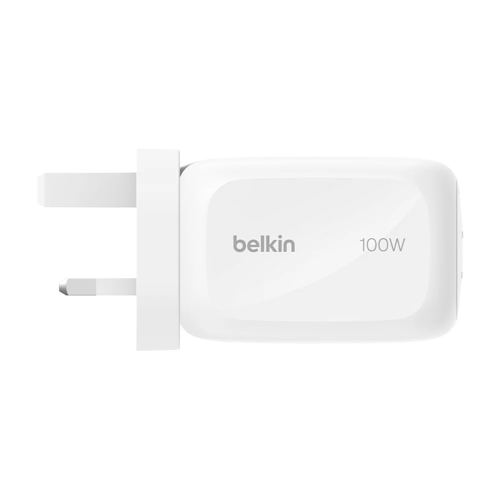Belkin BoostCharge Pro 100W 3-Ports GAN Wall Charger with International Plug White - Image 3