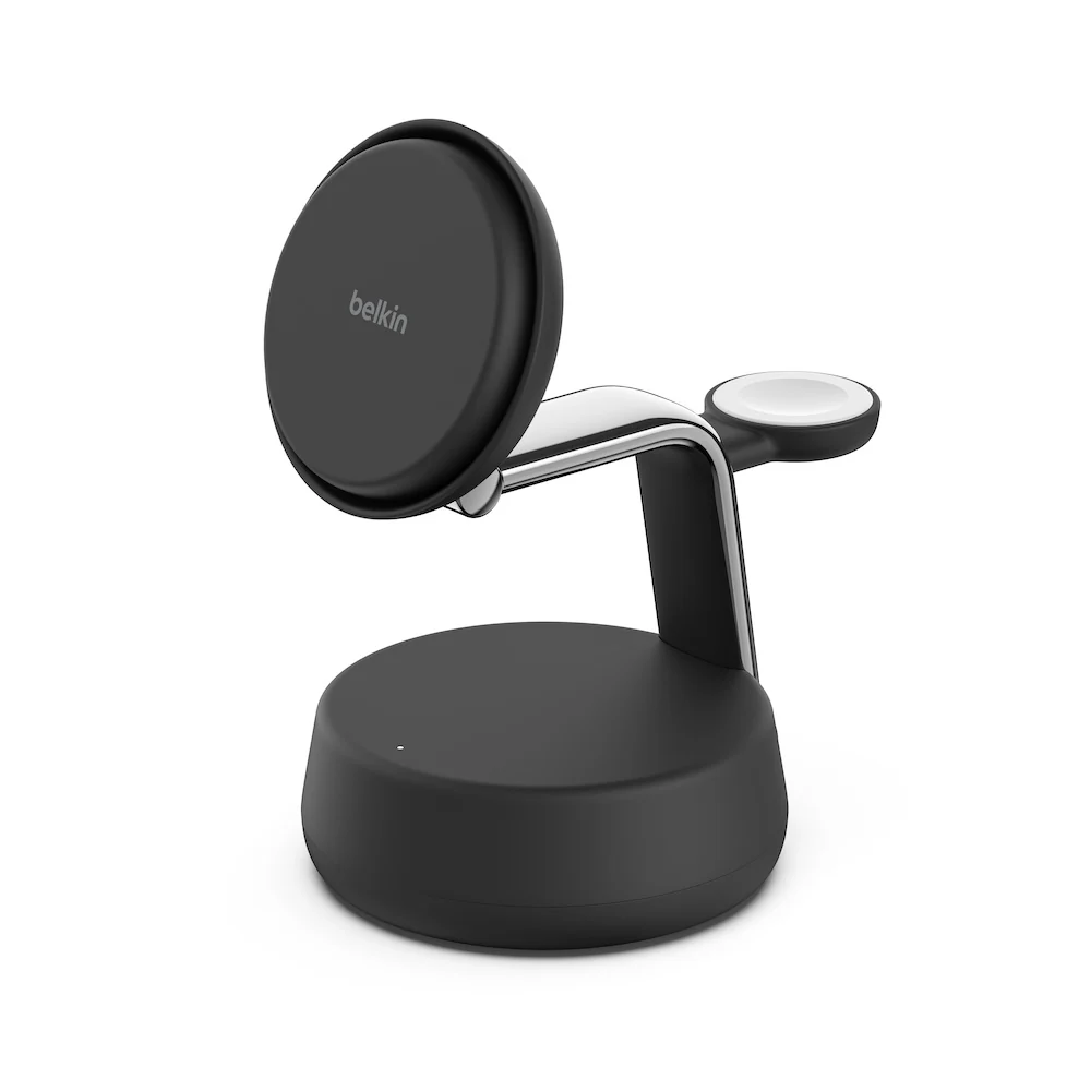 Belkin UltraCharge Pro 3-in-1 Magnetic Charging Dock with Qi2 25W - Charcoal - Image 2