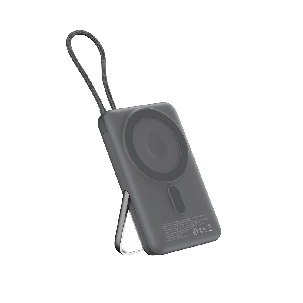 Birf 10,000mAh Magnetic PowerBank with Stand and Built-In Cable - Image 5