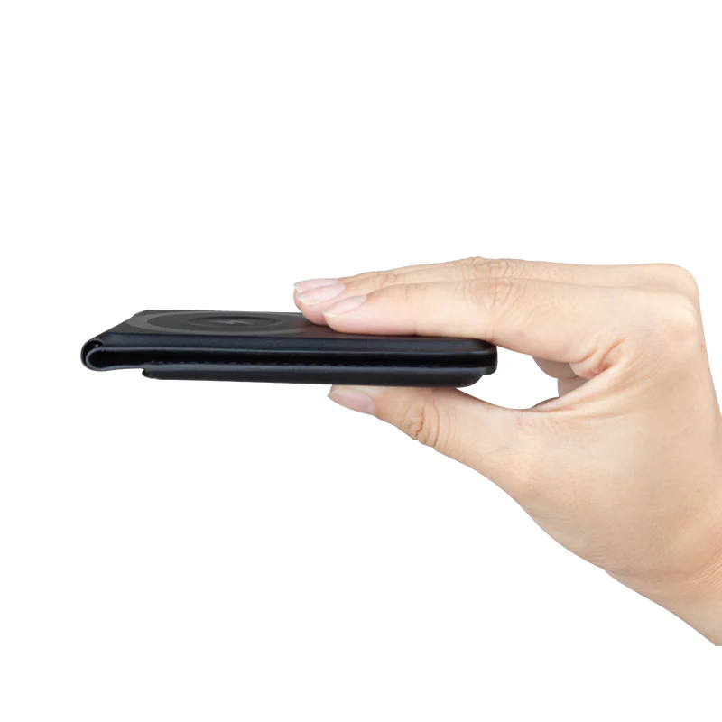 Birf 4-in-1 Vegan Leather Magnetic Charger & Wallet - Graphite - Image 10