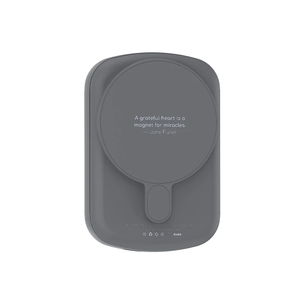 Birf 5000mAh Compact Ergonomic Magnetic PowerBank - Graphite - Image 2