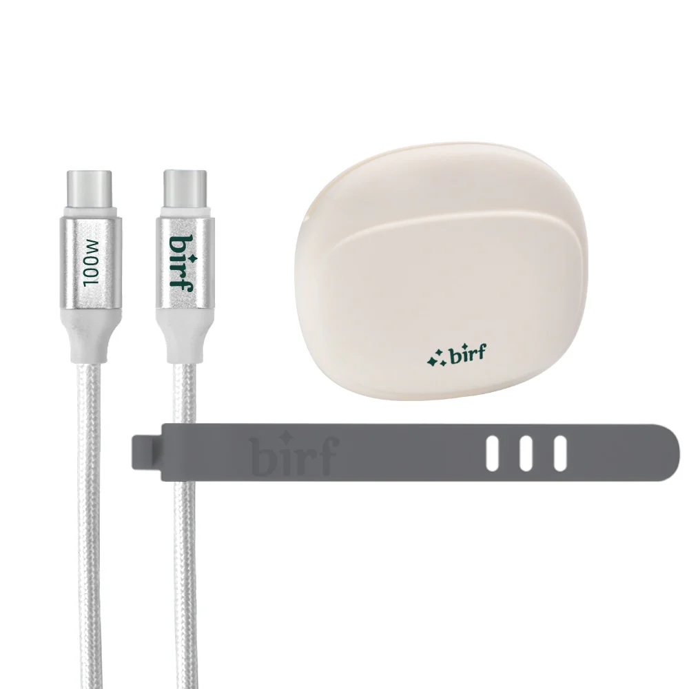 Birf Cable USB-C to C 100W Charge & Sync 120cm - Snow - Image 3