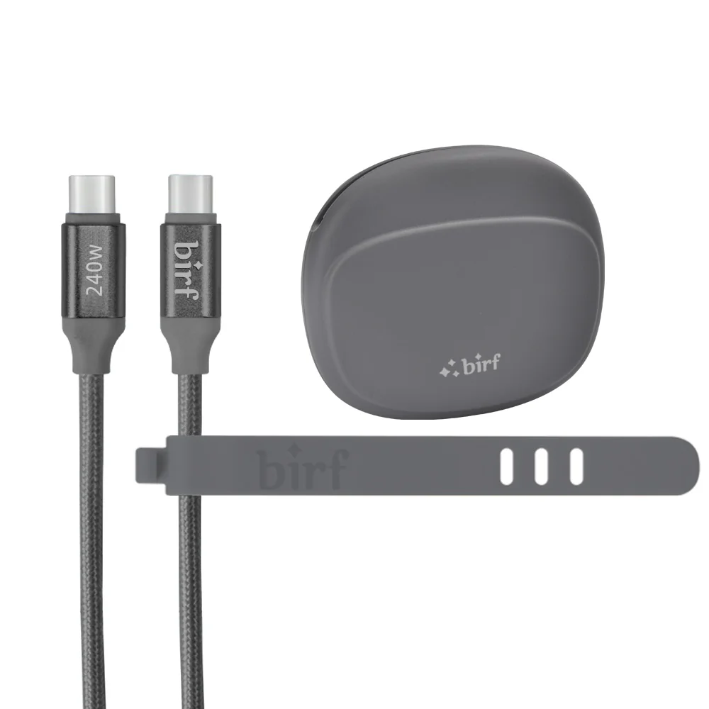 Birf Cable USB-C to C 240W Charge & Sync 120cm - Graphite - Image 3