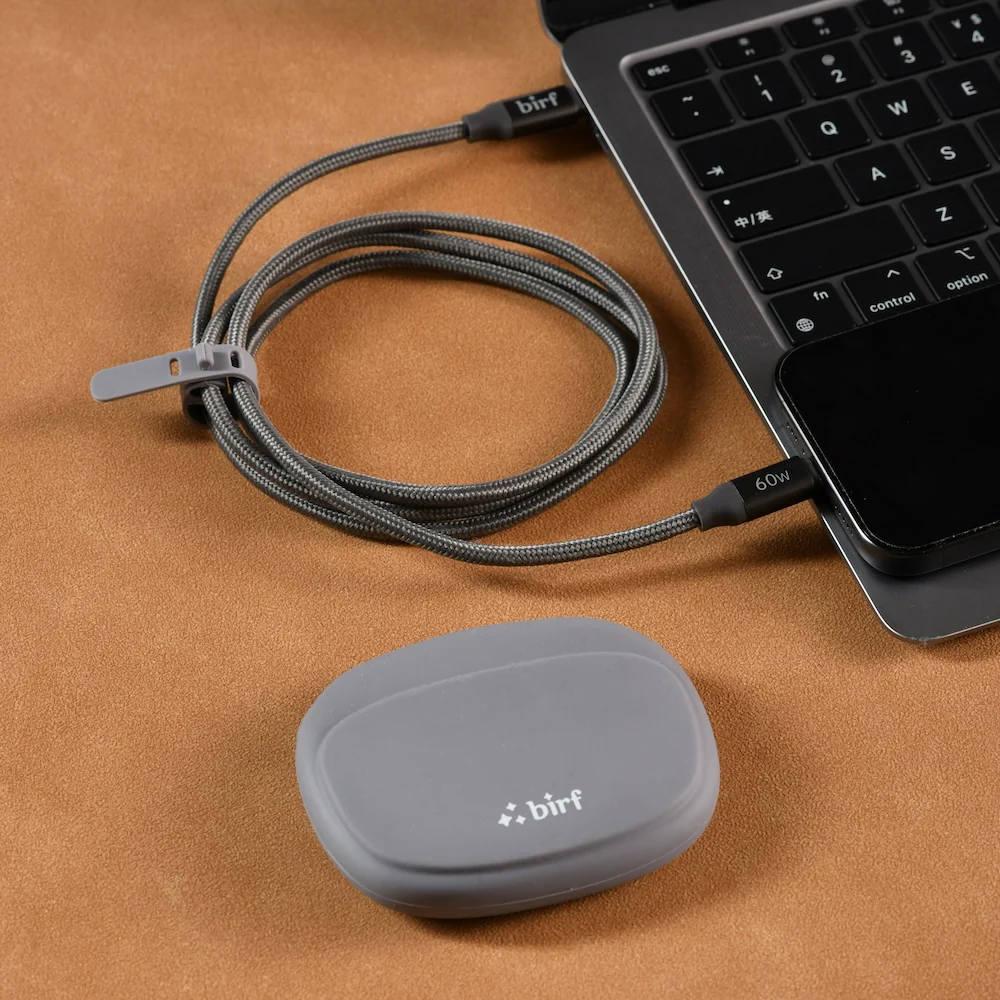 Birf Cable USB-C to C 60W Charge & Sync 120cm - Graphite - Image 5