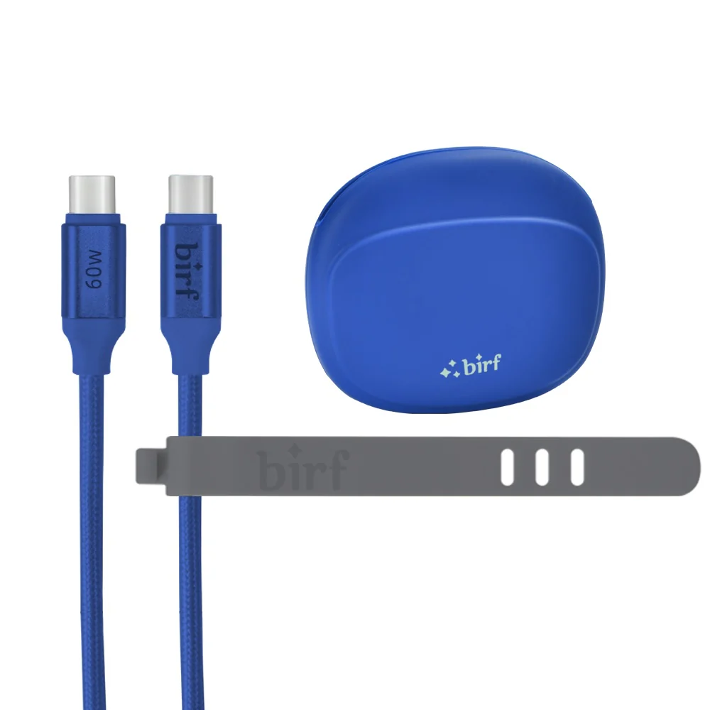 Birf Cable USB-C to C 60W Charge & Sync 120cm - Ocean - Image 3