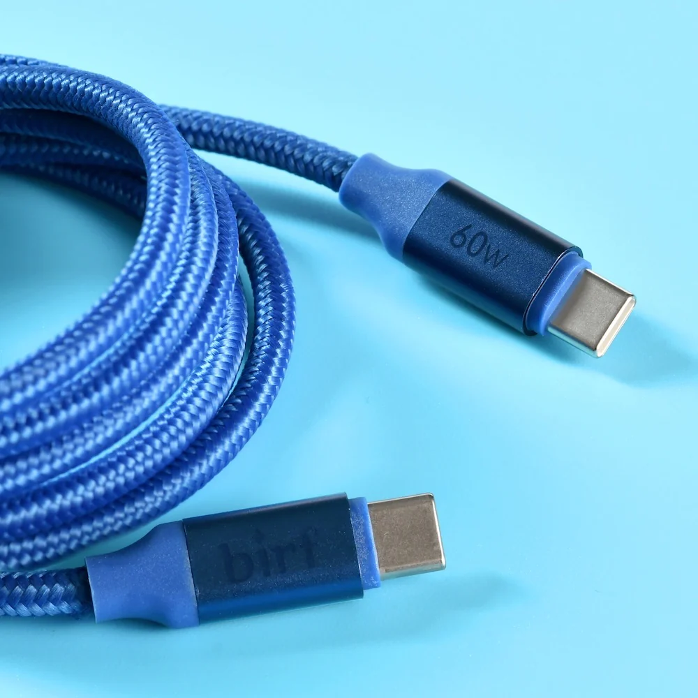 Birf Cable USB-C to C 60W Charge & Sync 120cm - Ocean - Image 4