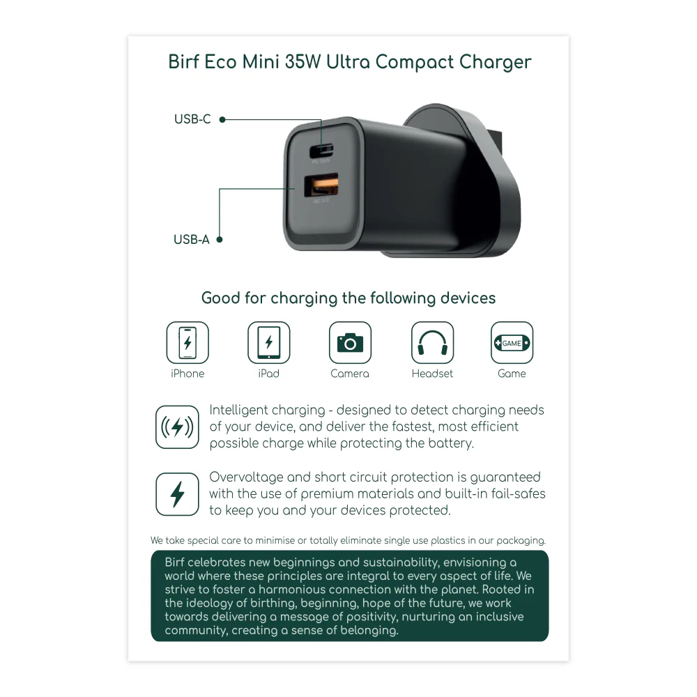 Birf Eco Mini 35W Ultra Compact Charger - Image 2