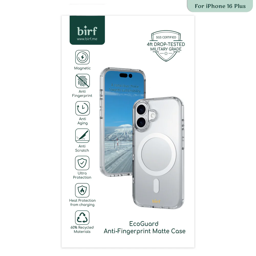 Birf iPhone 16 Plus Magsafe Anti-Fingerprint Matte Case