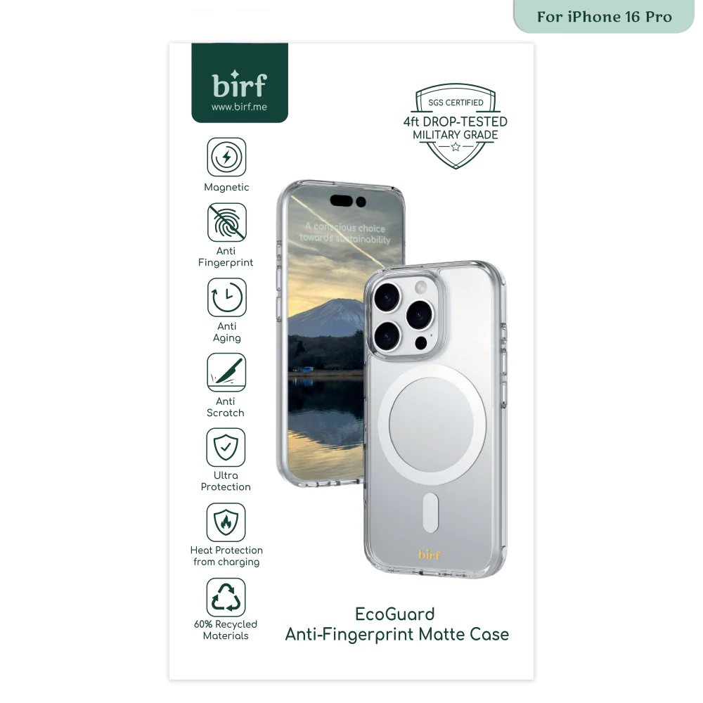 Birf iPhone 16 Pro Magsafe Anti-Fingerprint Matte Case