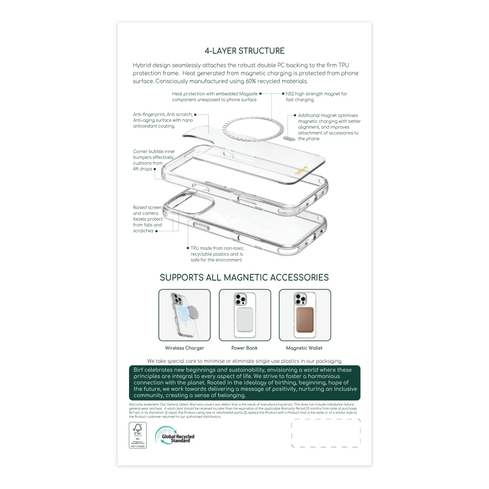 Birf iPhone 16 Pro Magsafe Anti-Fingerprint Matte Gold Case - Image 2