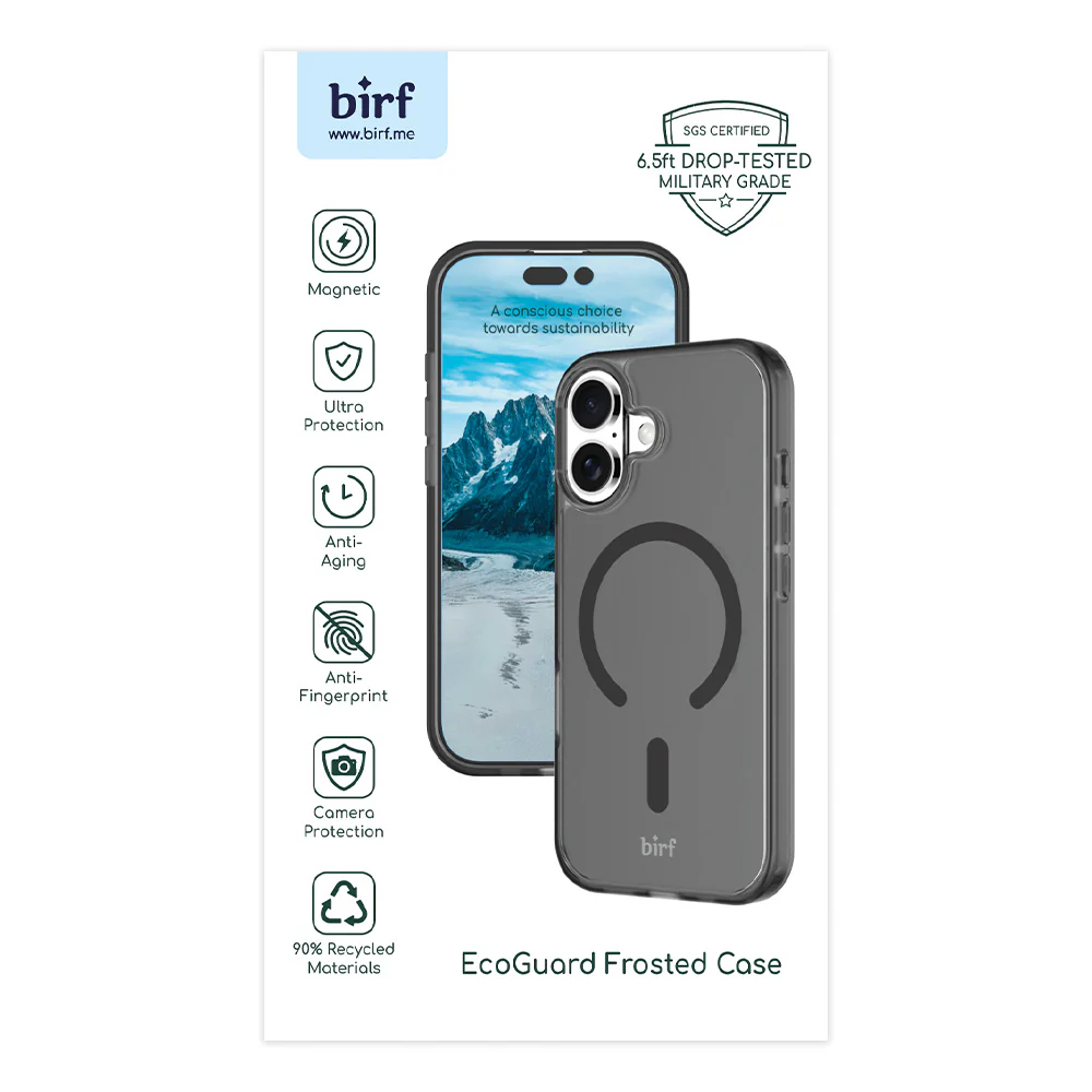 Birf Magsafe EcoGuard Frosted Case iPhone 17 Black