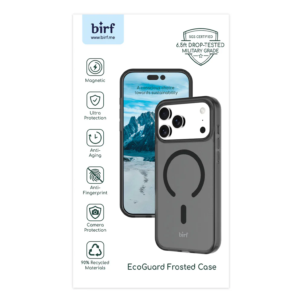 Birf Magsafe EcoGuard Frosted Case iPhone 17 Pro Black