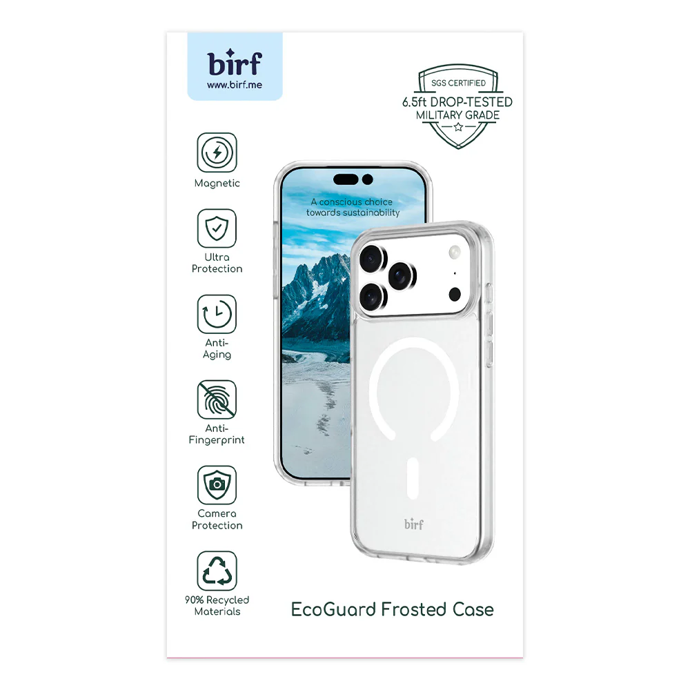 Birf Magsafe EcoGuard Frosted Case iPhone 17 Pro Max Clear