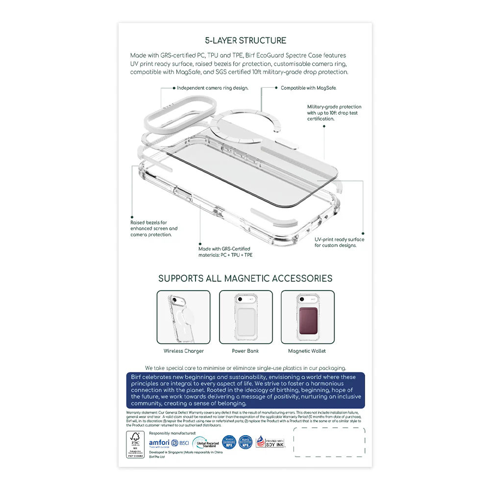 Birf Magsafe EcoGuard Spectre Case for iPhone Air Clear - Image 2