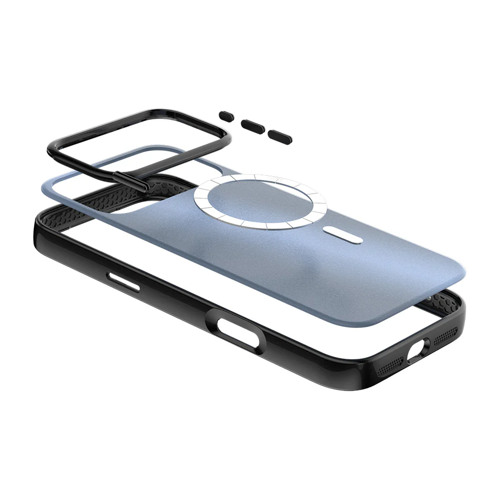 Birf Magsafe GreenGuard Lumi Case iPhone 17 Pro Max Blue Gold - Image 5