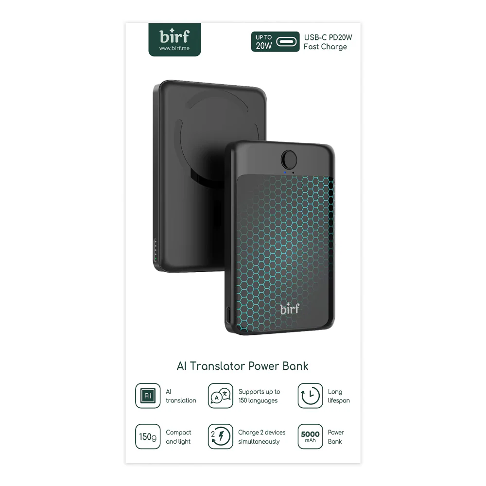 Birf AI Translator 5000mAh Power Bank