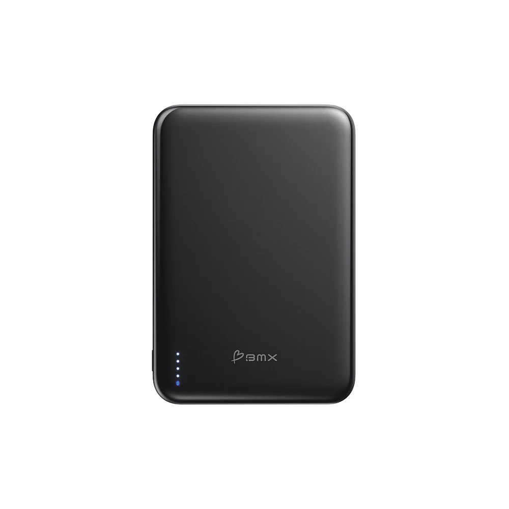 BMX SolidSafe Air 5000mAh Solid-State Qi2 Magnetic Power Bank Black