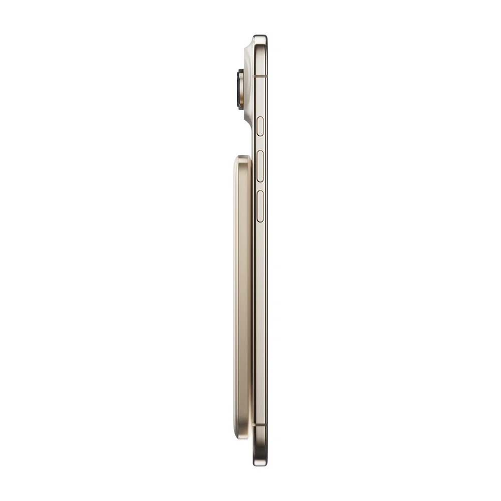 BMX SolidSafe Air 5000mAh Solid-State Qi2 Magnetic Power Bank Gold - Image 4