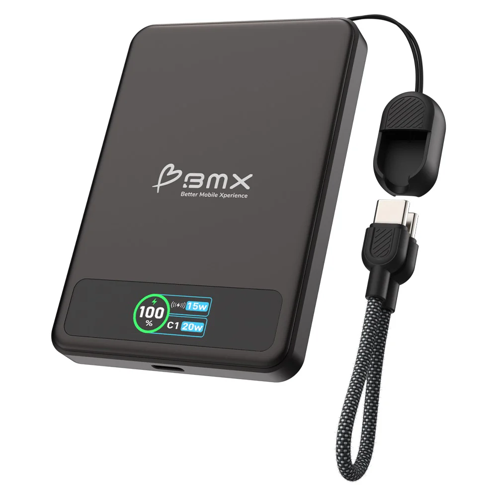 BMX 5000 mAh Magnetic Solid State Power Bank - Black - Image 4