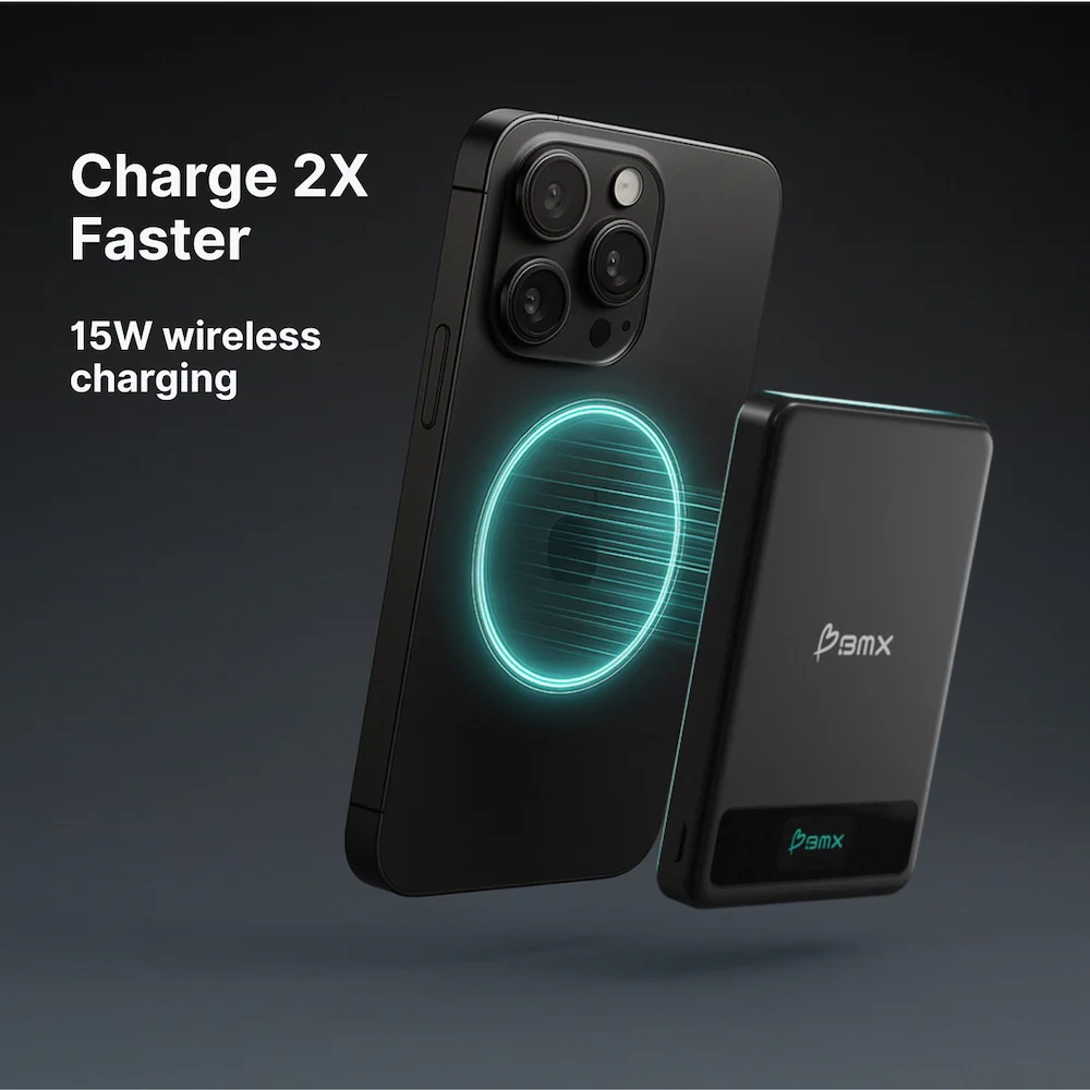 BMX 5000 mAh Magnetic Solid State Power Bank - Black - Image 5