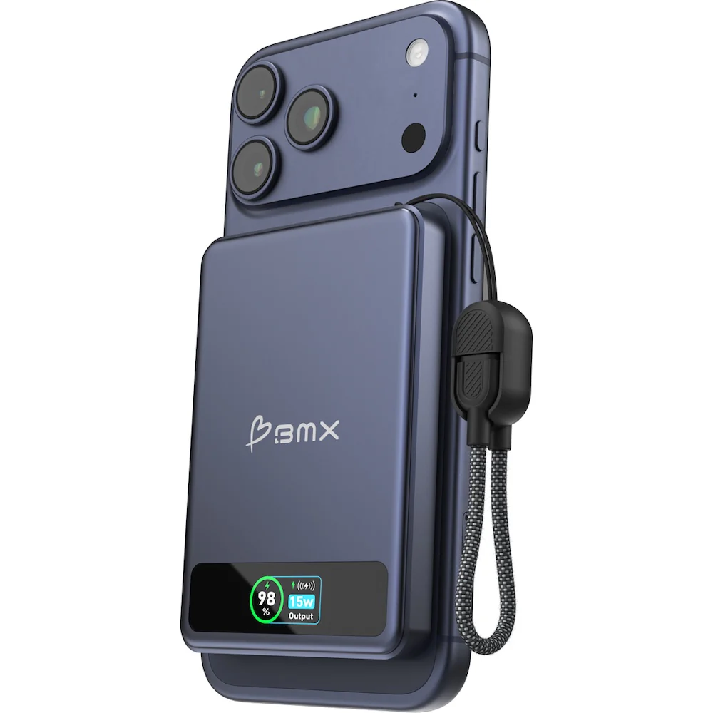 BMX 5000 mAh Magnetic Solid State Power Bank - Blue - Image 3