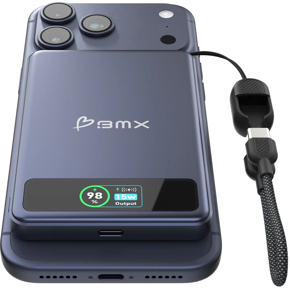 BMX 5000 mAh Magnetic Solid State Power Bank - Blue - Image 4