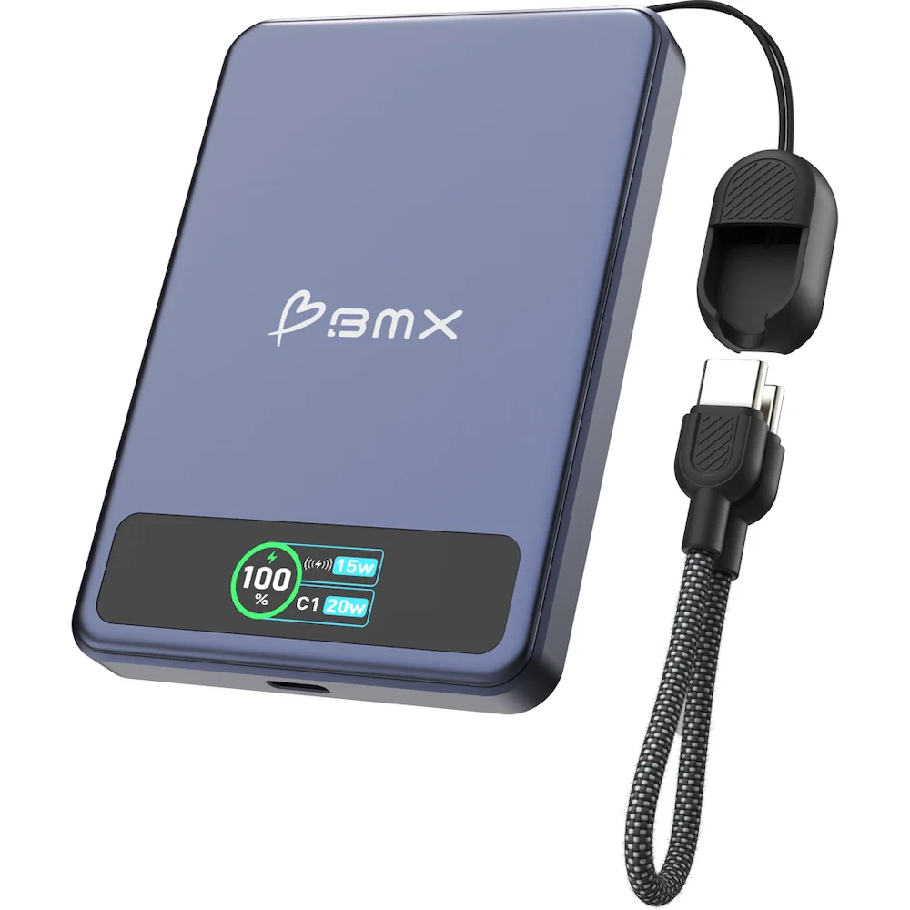 BMX 5000 mAh Magnetic Solid State Power Bank - Blue - Image 5