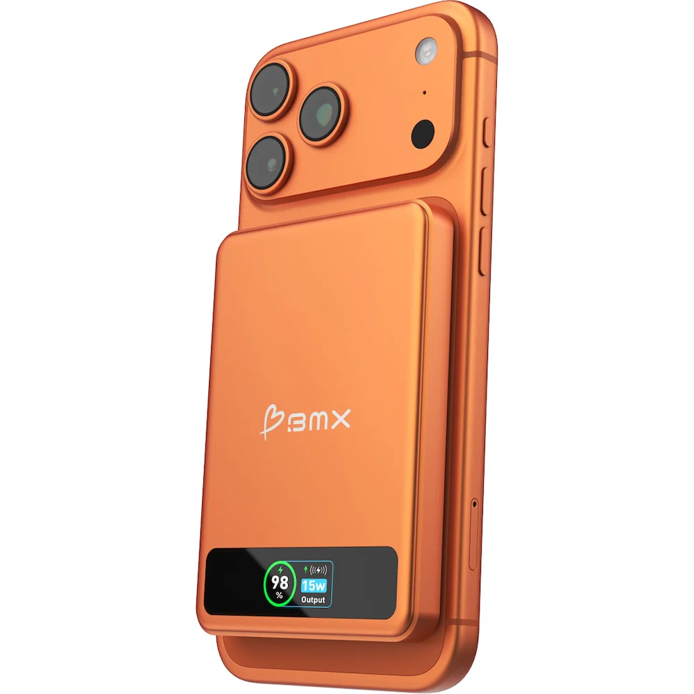 BMX 5000 mAh Magnetic Solid State Power Bank - Orange - Image 2