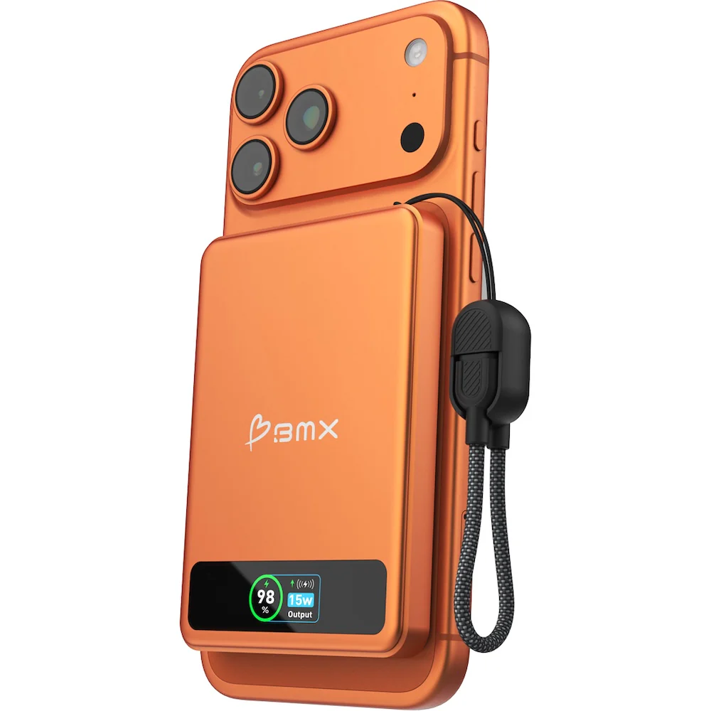 BMX 5000 mAh Magnetic Solid State Power Bank - Orange - Image 3