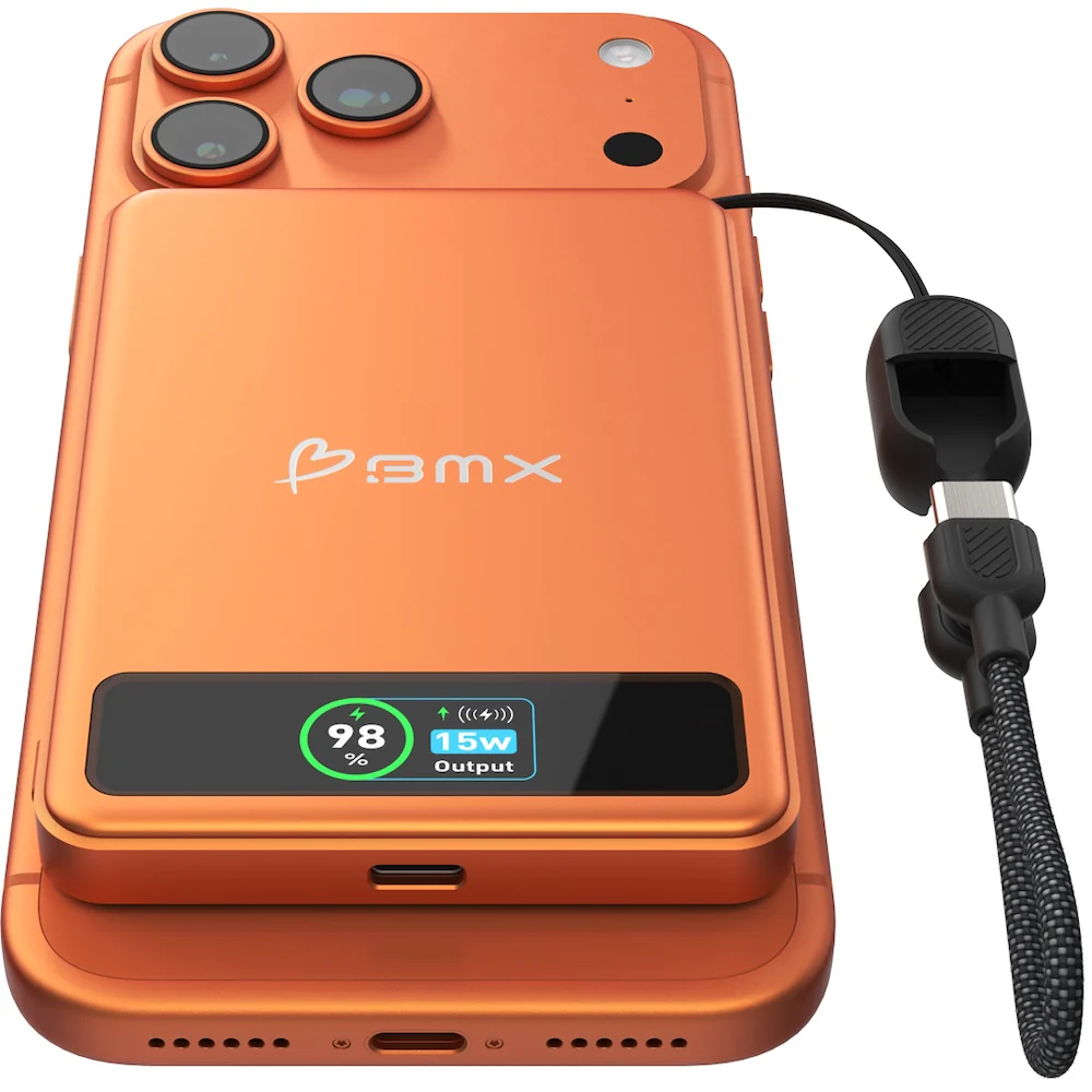 BMX 5000 mAh Magnetic Solid State Power Bank - Orange - Image 4