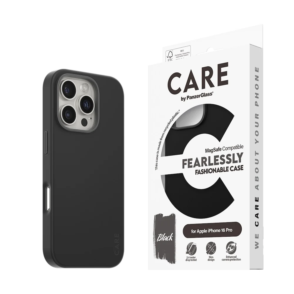 CARE by PanzerGlass Case Fashion Black MagSafe iPhone 16 Pro