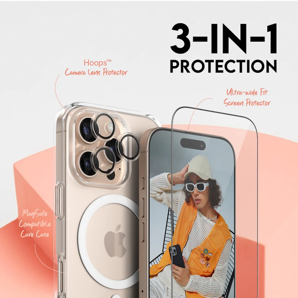 CARE by PanzerGlass® Flagship 3-in-1 Bundle for iPhone 16 Pro - Image 2
