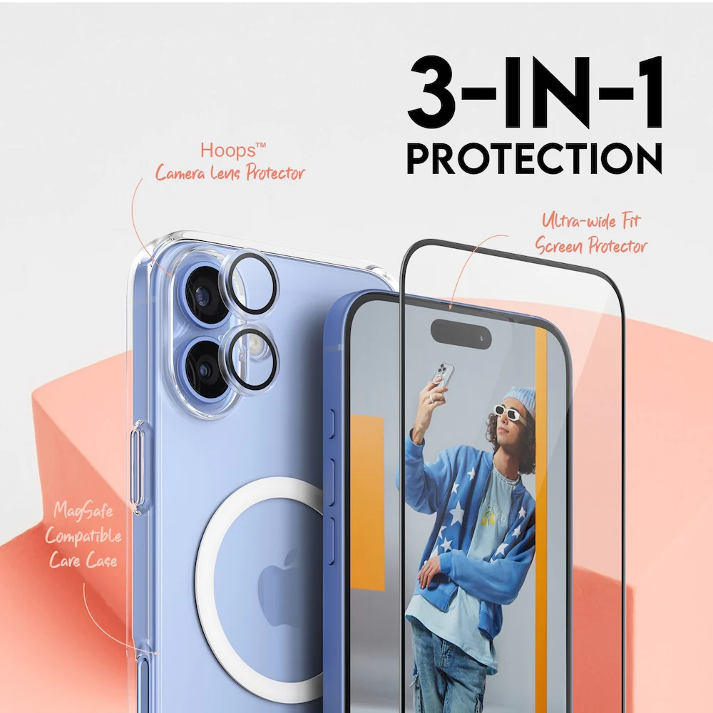 CARE by PanzerGlass® Flagship 3-in-1 Bundle for iPhone 16 Plus - Image 2
