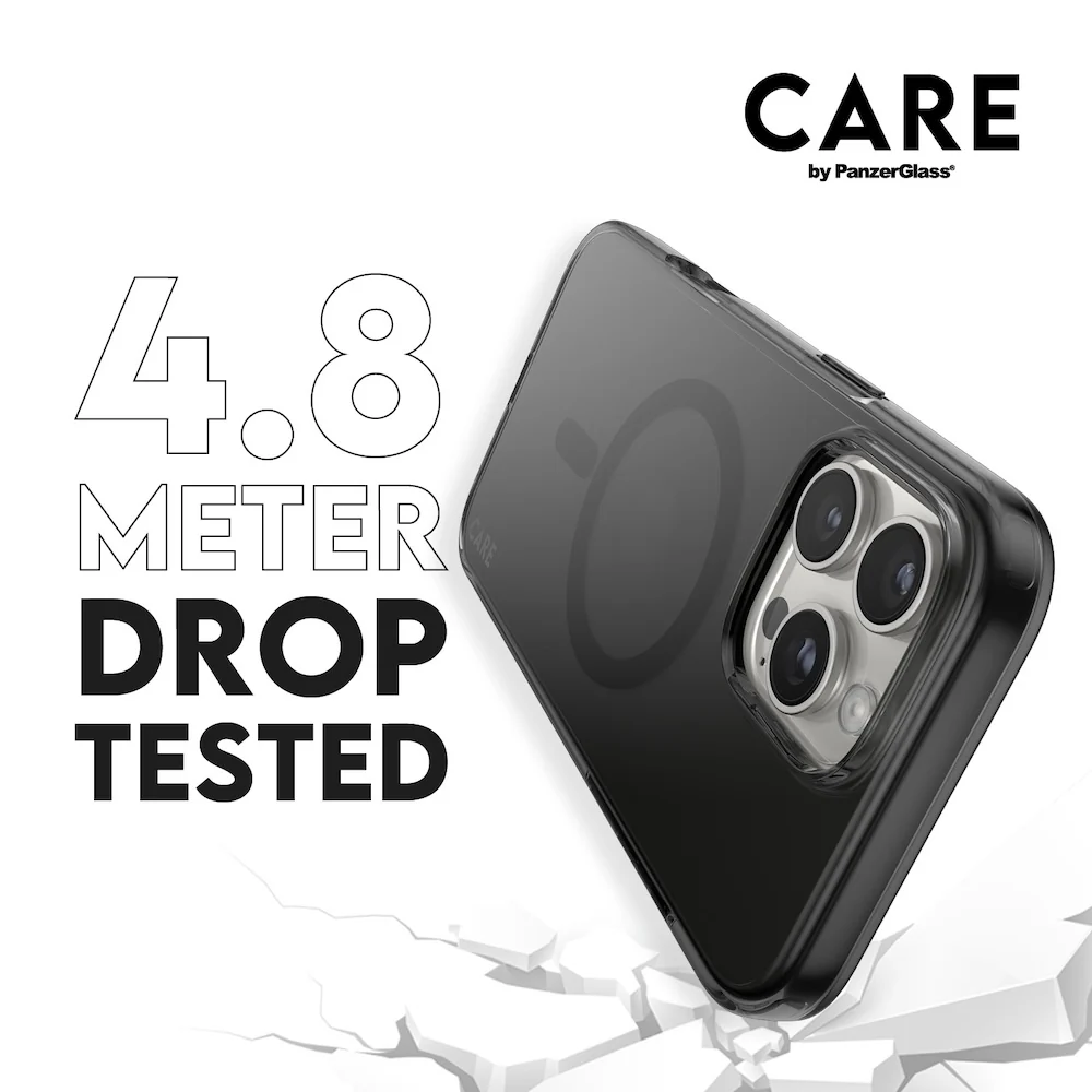 CARE by PanzerGlass Case Flagship Smokey with Black MagSafe for iPhone 16 Pro Max - Image 6